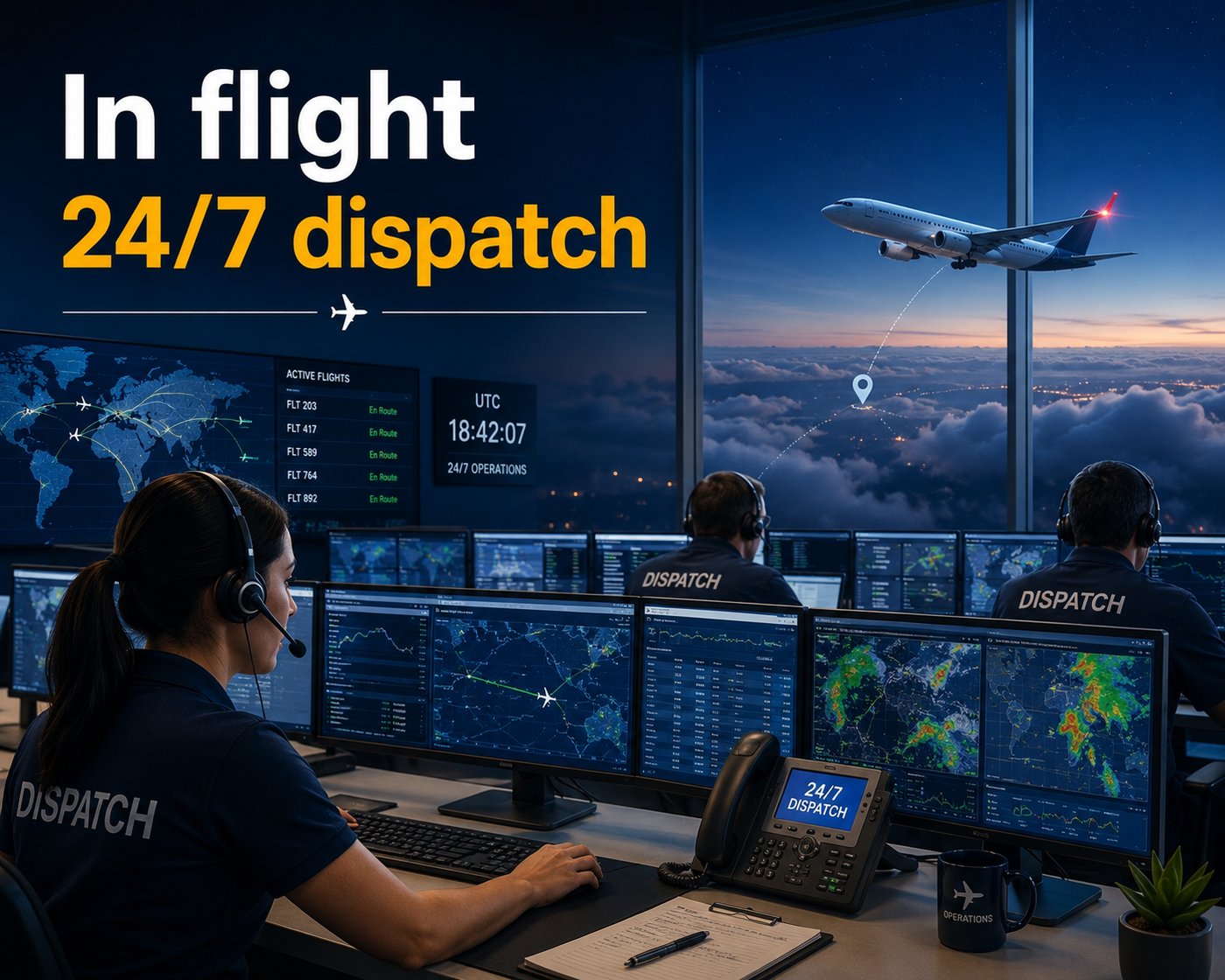 24/7 dispatch center